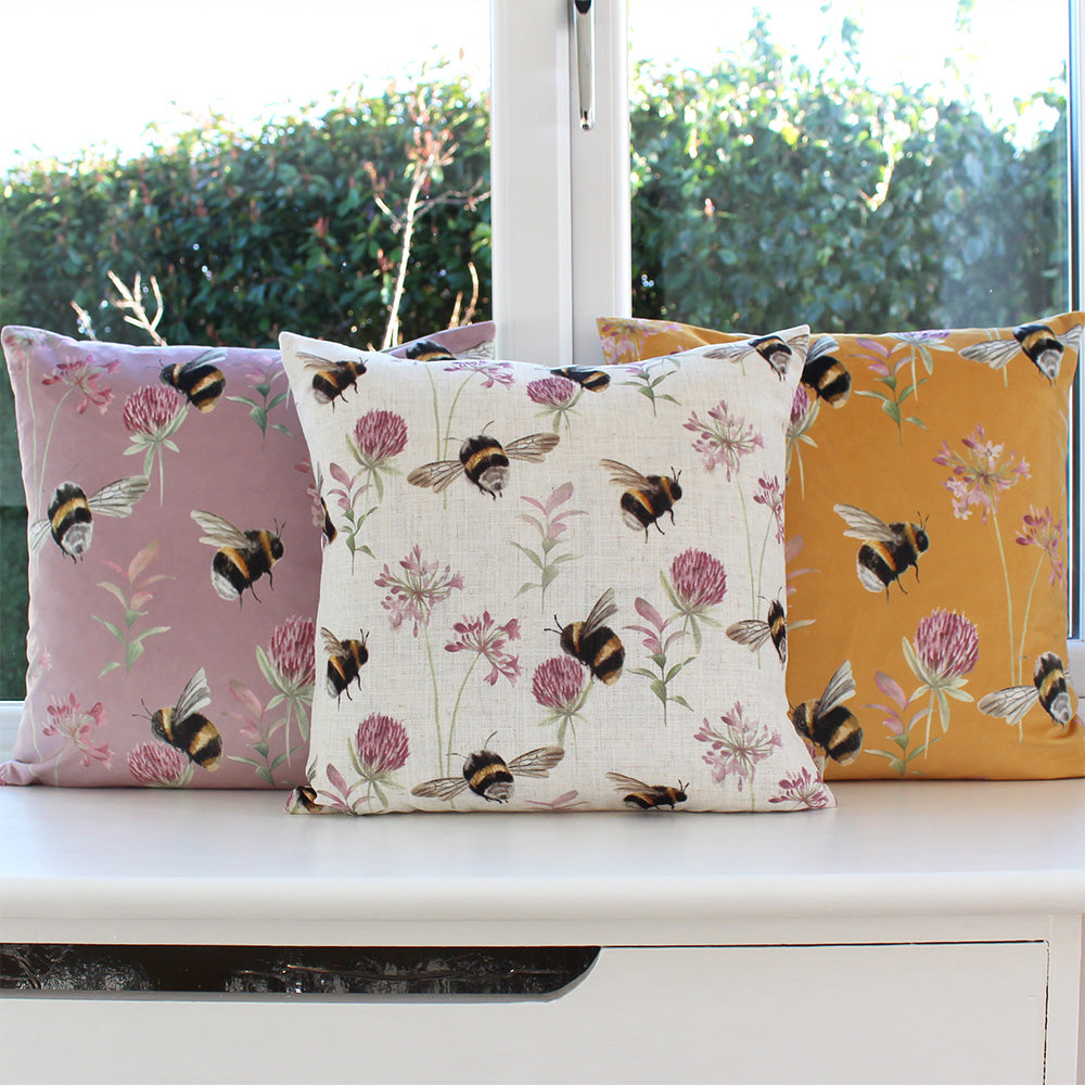 Evans Lichfield Country Bee Garden Cushion Cover in Honey