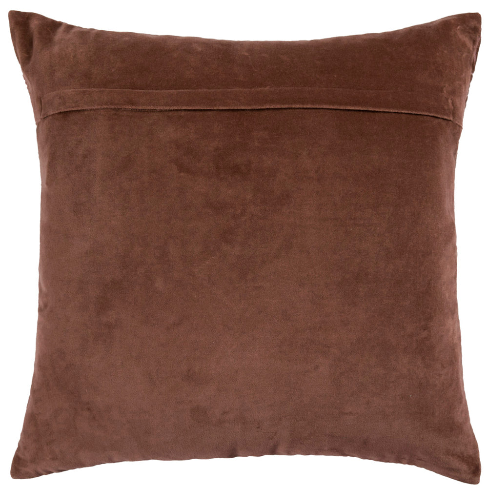 Floral Red Cushions - Taro Embroidered Cushion Cover Persimmon Additions