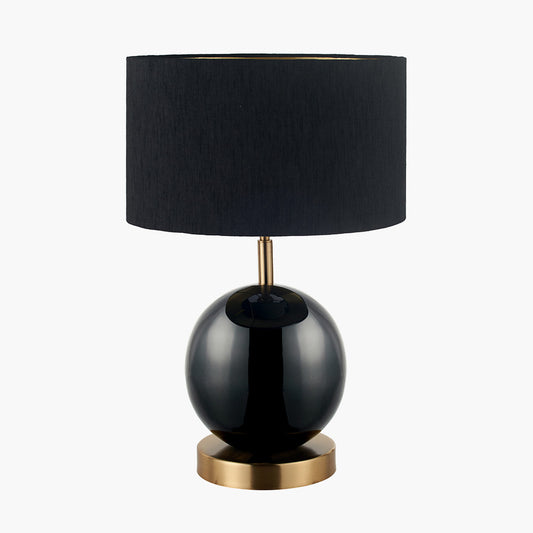 Sofia Black and Gold Enamel Table Lamp Base