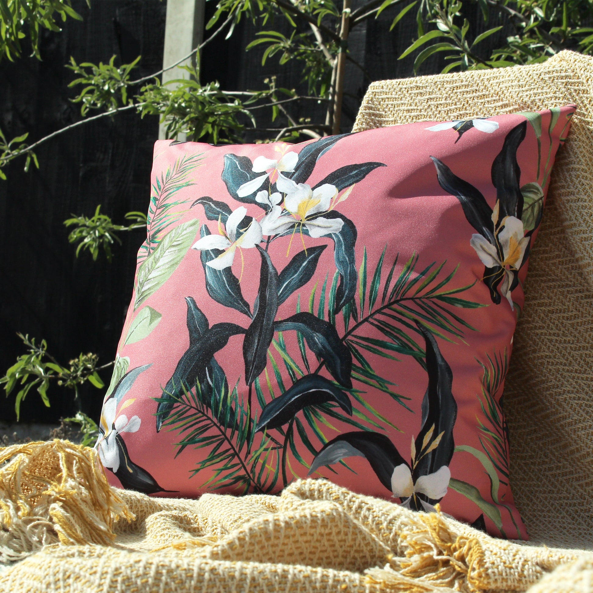 Floral Pink Cushions - Honolulu Outdoor Cushion Cover Pink furn.