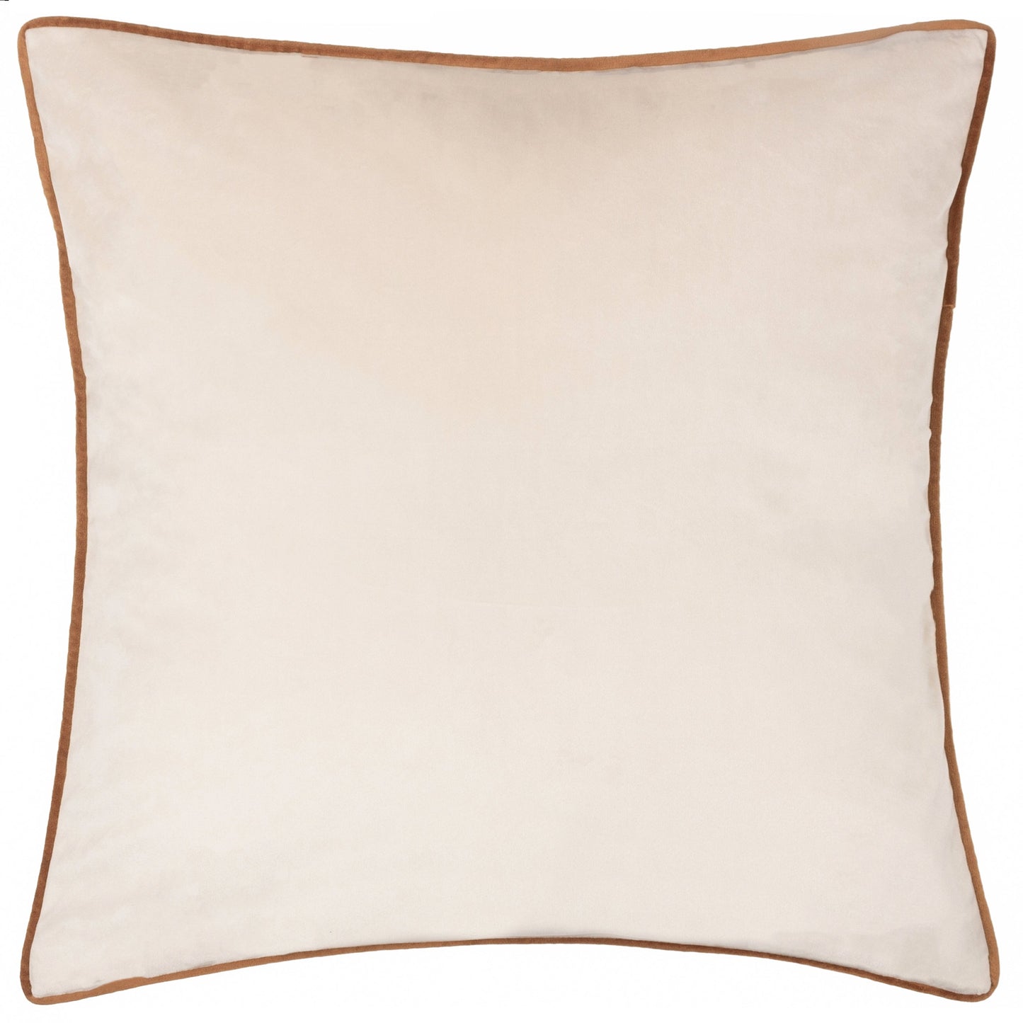 Plain Orange Cushions - Meridian Velvet Cushion Cover Ecru/Ginger Furn
