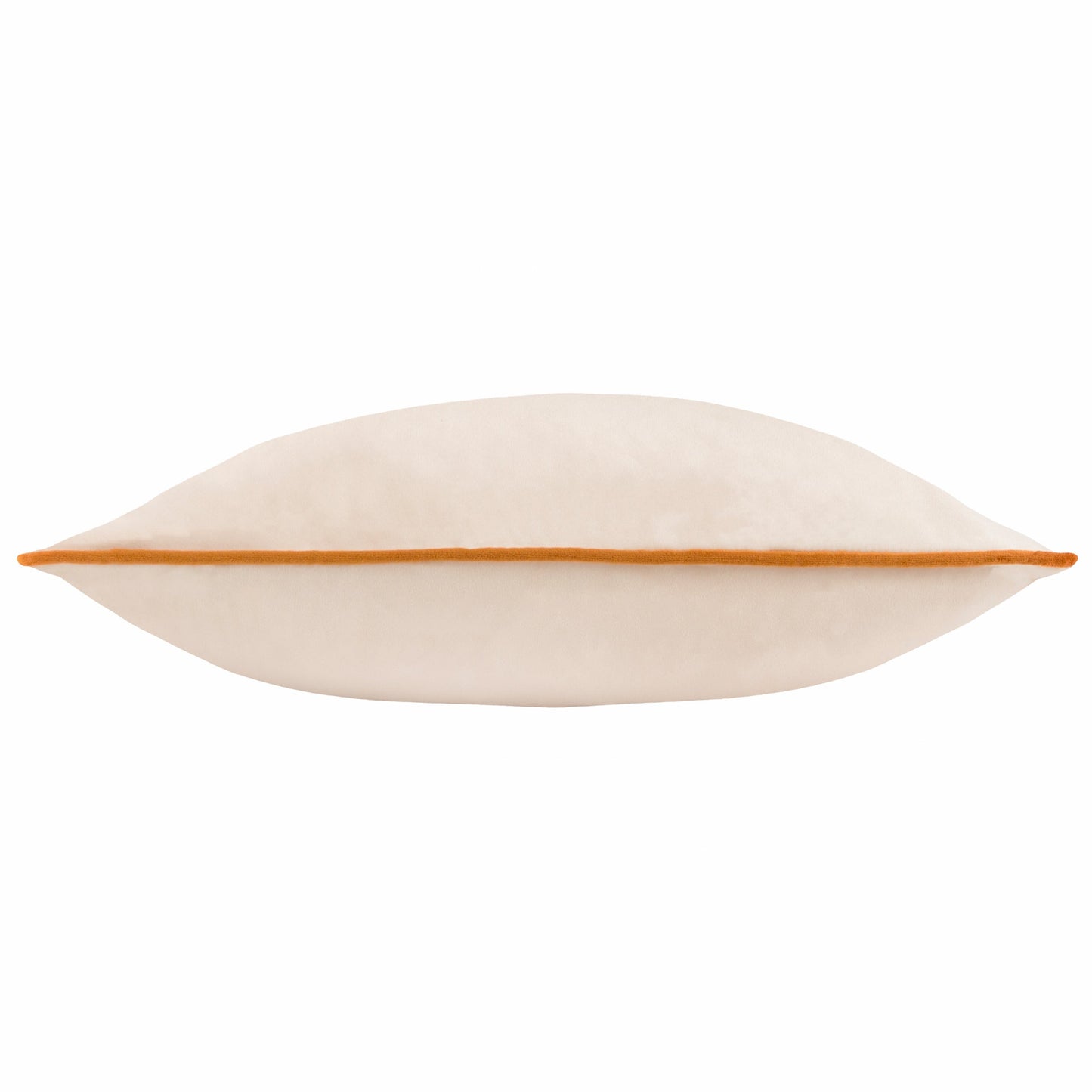 Plain Orange Cushions - Meridian Velvet Cushion Cover Ecru/Ginger Furn
