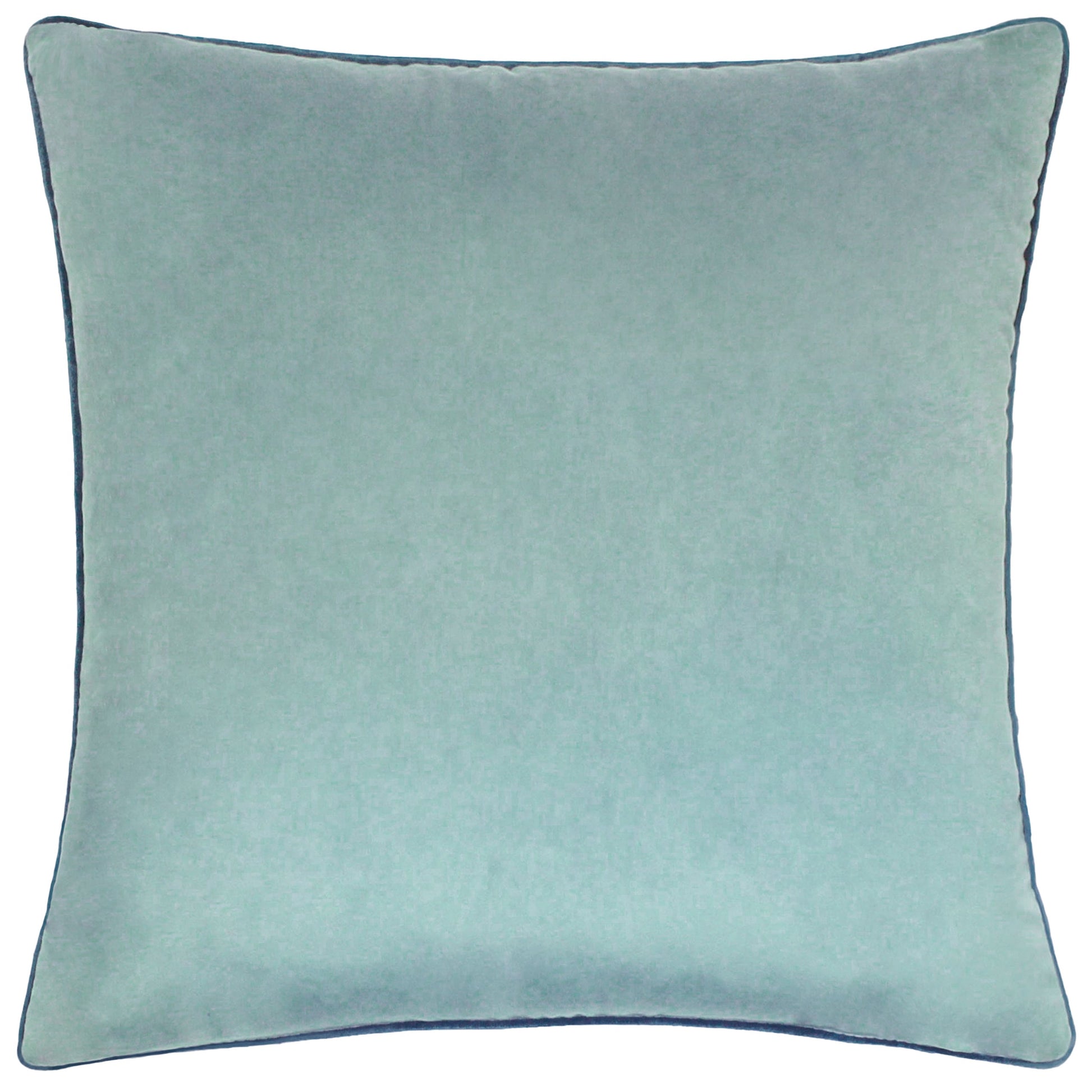 Plain Blue Cushions - Meridian Velvet Cushion Cover Mineral/Teal Furn
