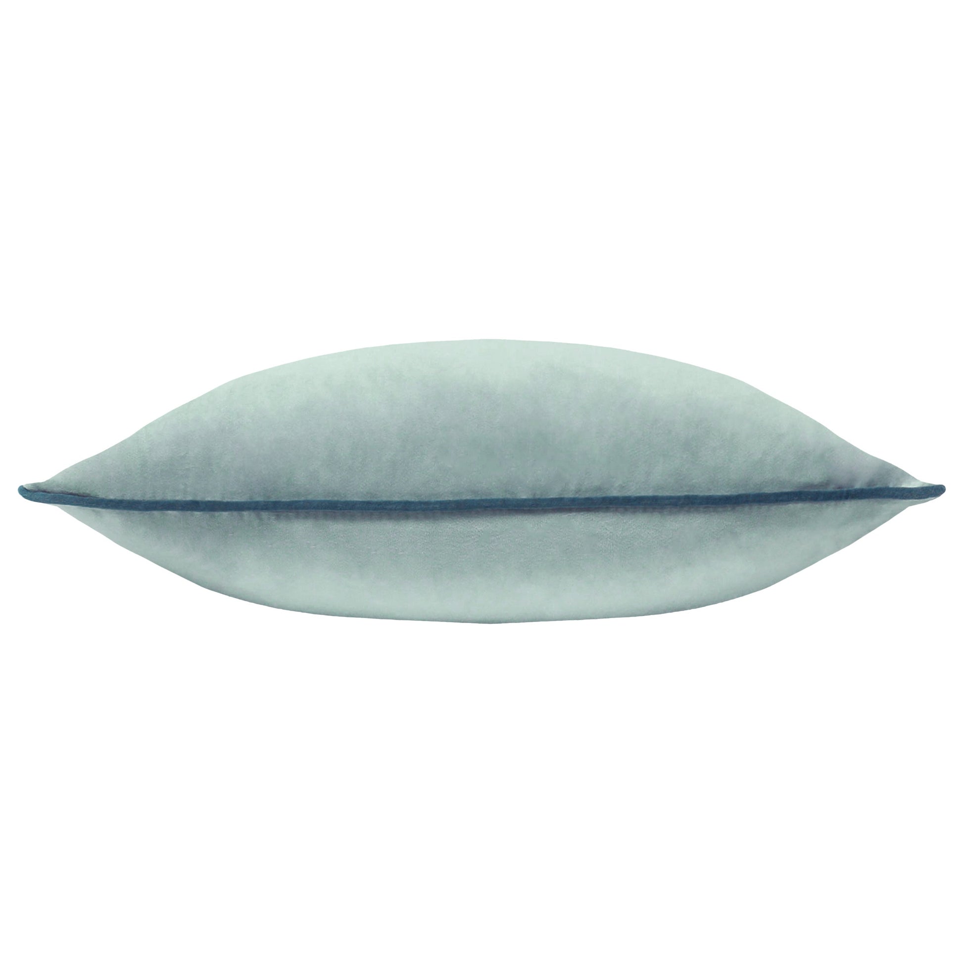 Plain Blue Cushions - Meridian Velvet Cushion Cover Mineral/Teal Furn