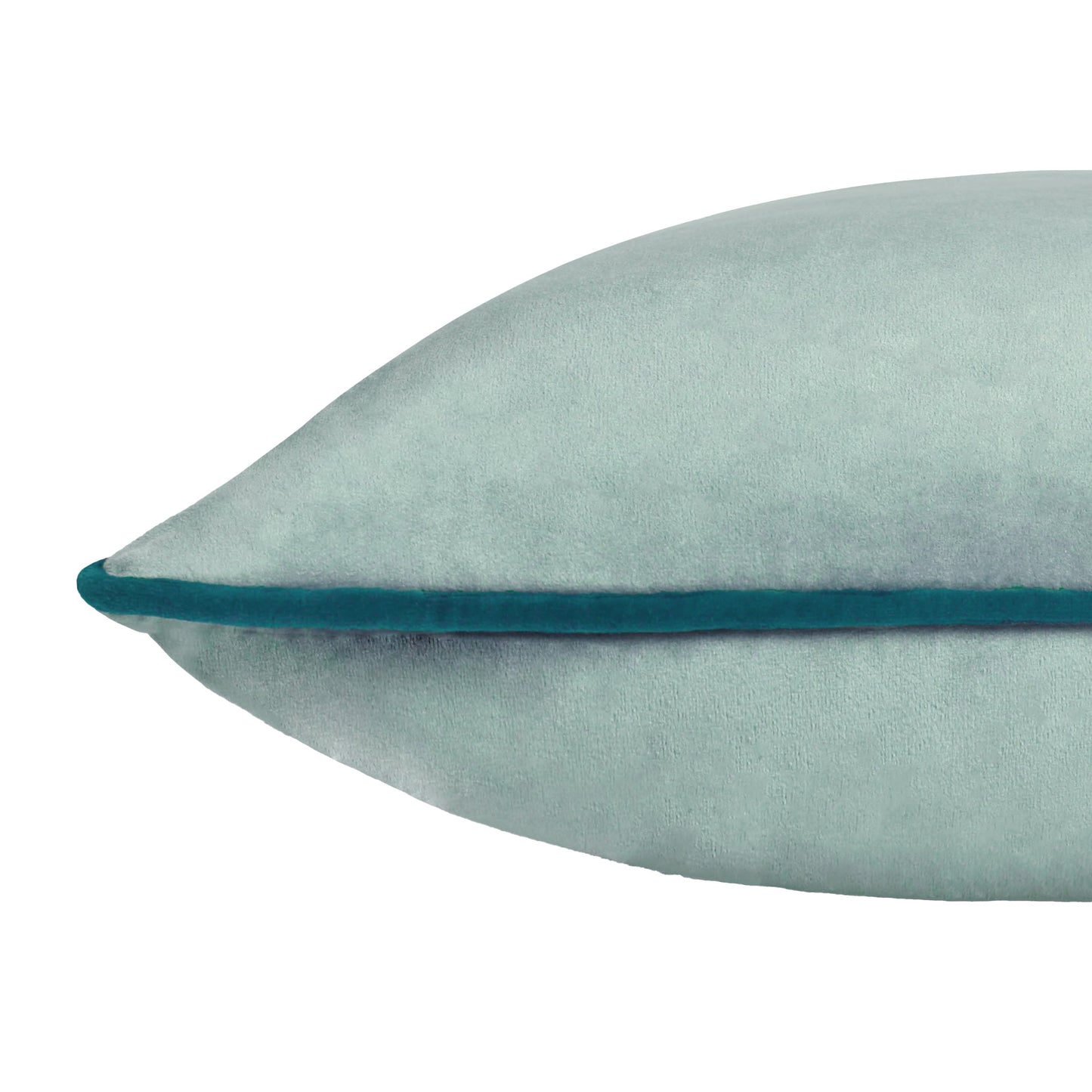 Plain Blue Cushions - Meridian Velvet Cushion Cover Mineral/Teal Furn