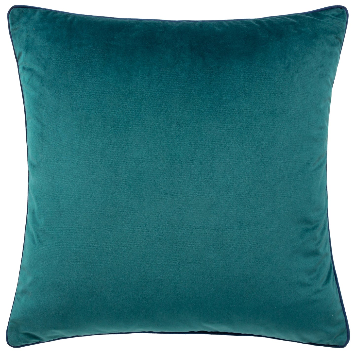 Plain Blue Cushions - Meridian Velvet Cushion Cover Teal/Navy Furn