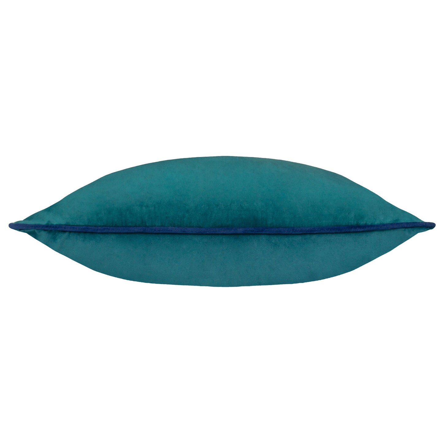 Plain Blue Cushions - Meridian Velvet Cushion Cover Teal/Navy Furn