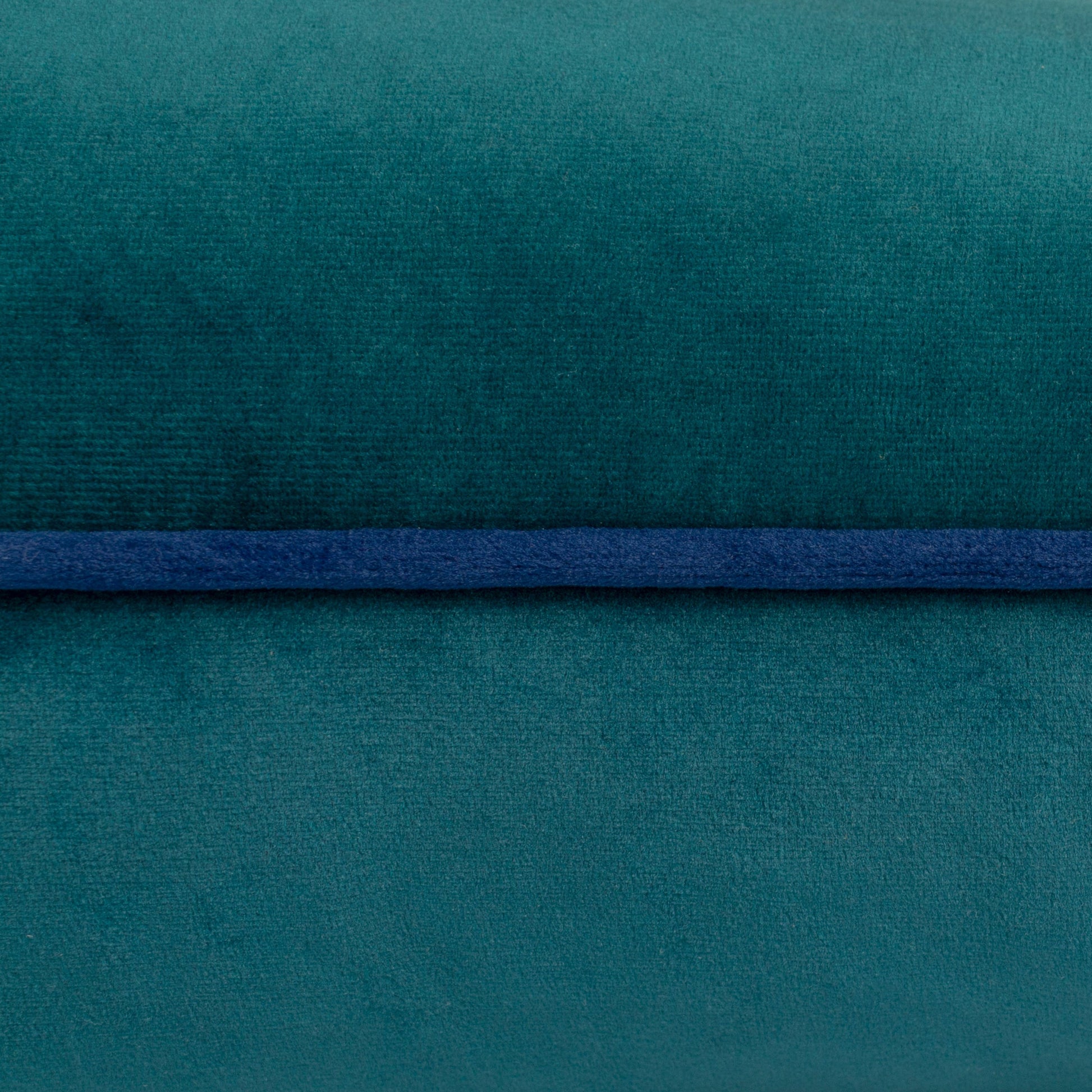 Plain Blue Cushions - Meridian Velvet Cushion Cover Teal/Navy Furn