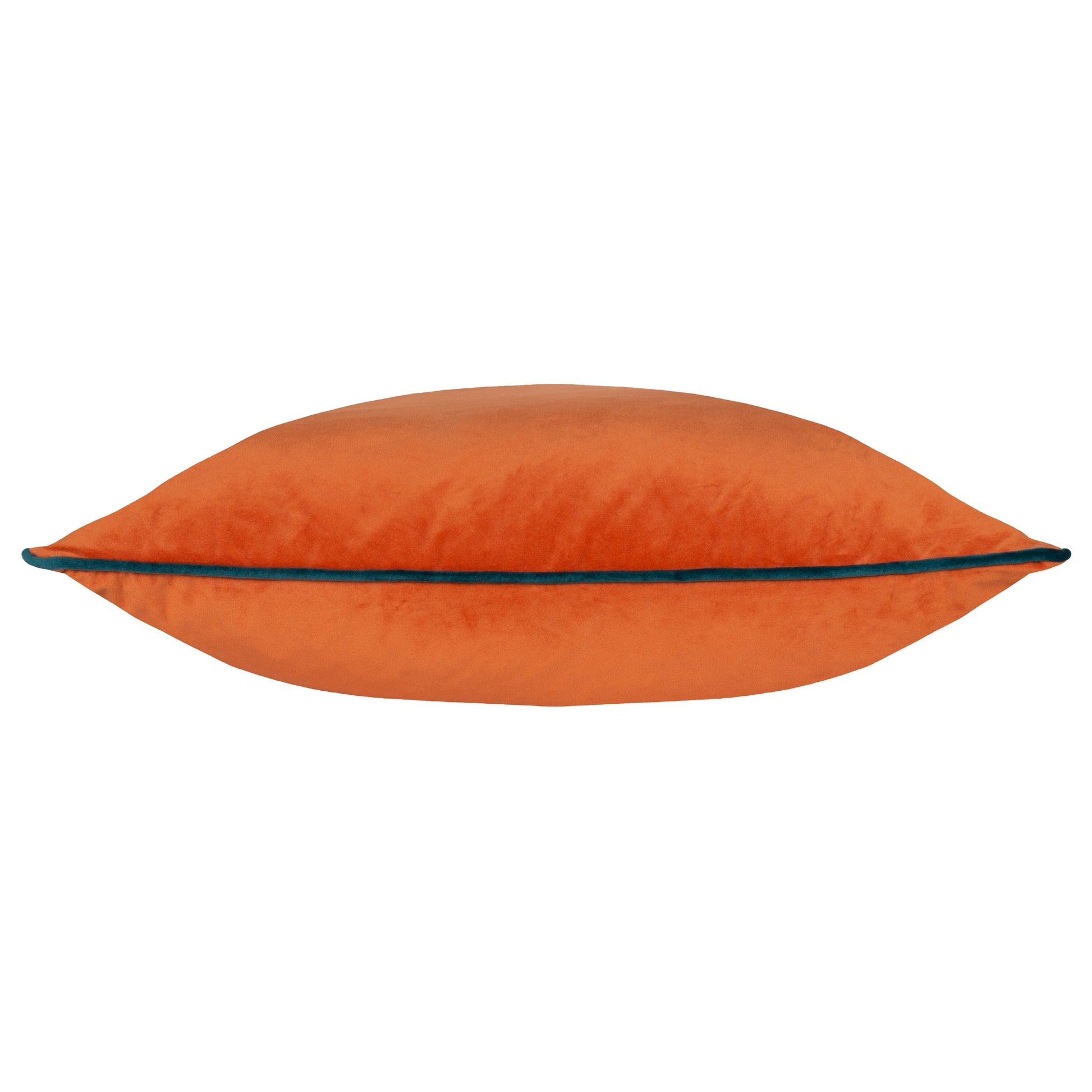 Plain Orange Cushions - Meridian Velvet Cushion Cover Tiger/Teal Furn