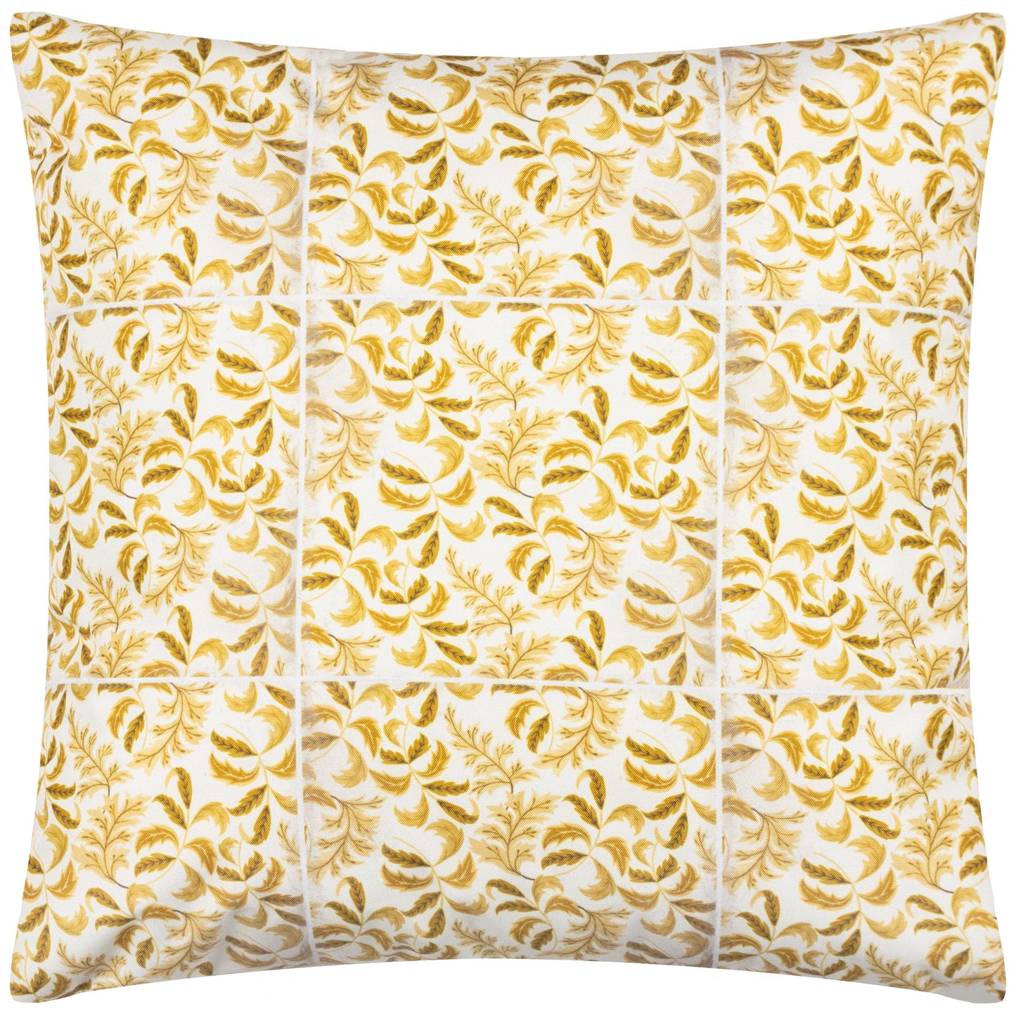 Floral Yellow Cushions - Minton Tiles Outdoor Cushion Cover Saffron Paoletti