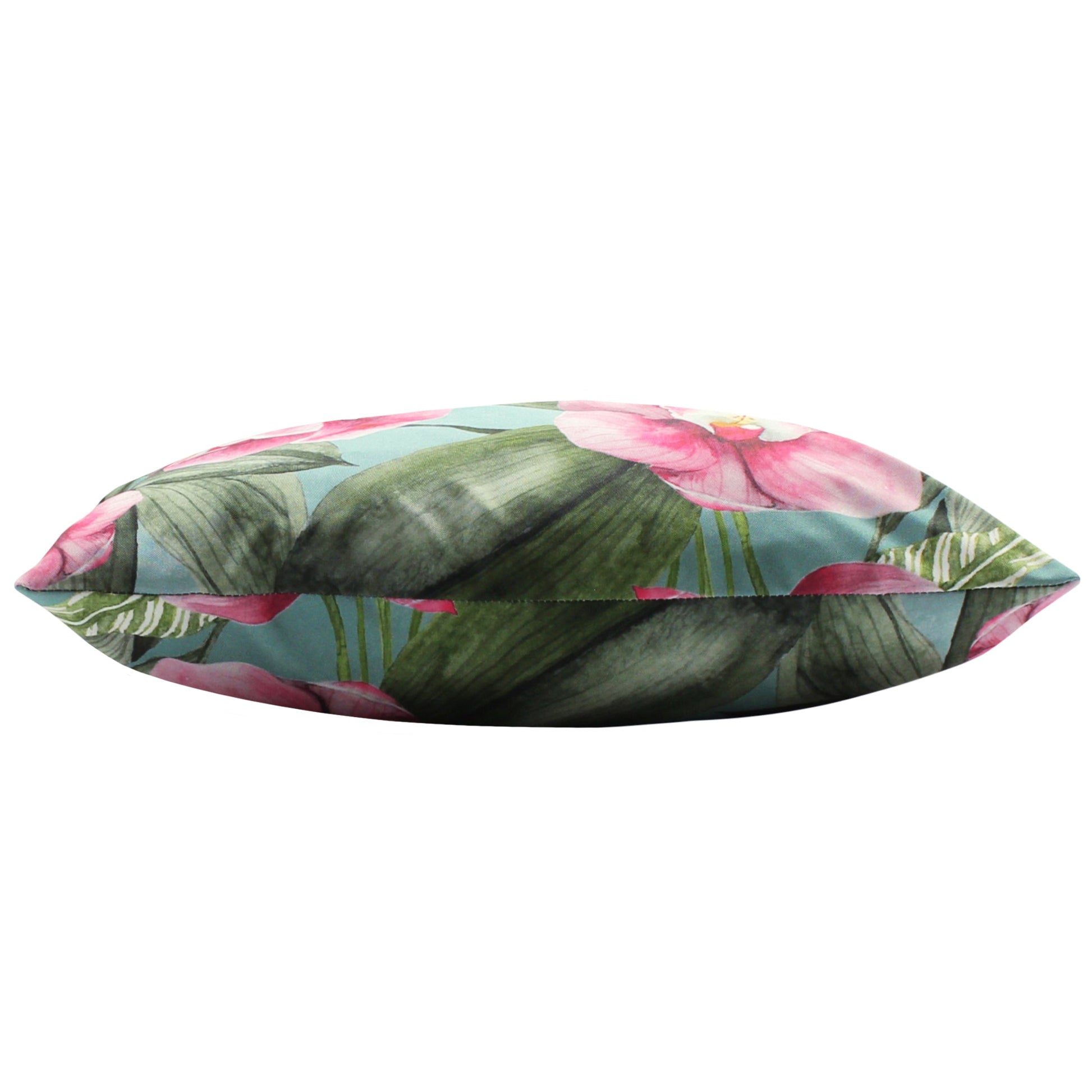 Floral Pink Cushions - Orchids Outdoor Cushion Cover Duck Egg Evans Lichfield