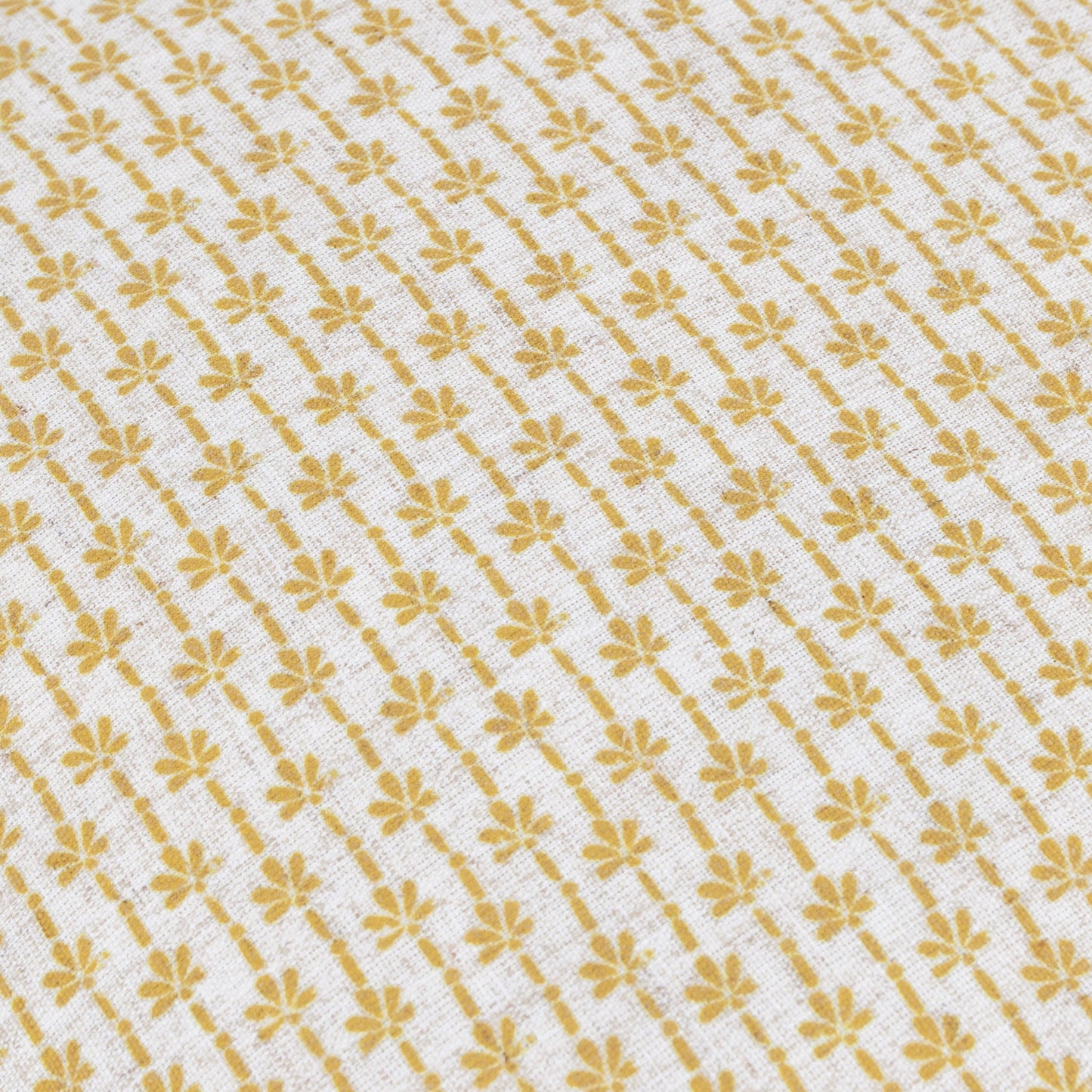 Floral Beige Cushions - Panni Block Textured Ruffle Cushion Cover LINEN/OCHRE furn.