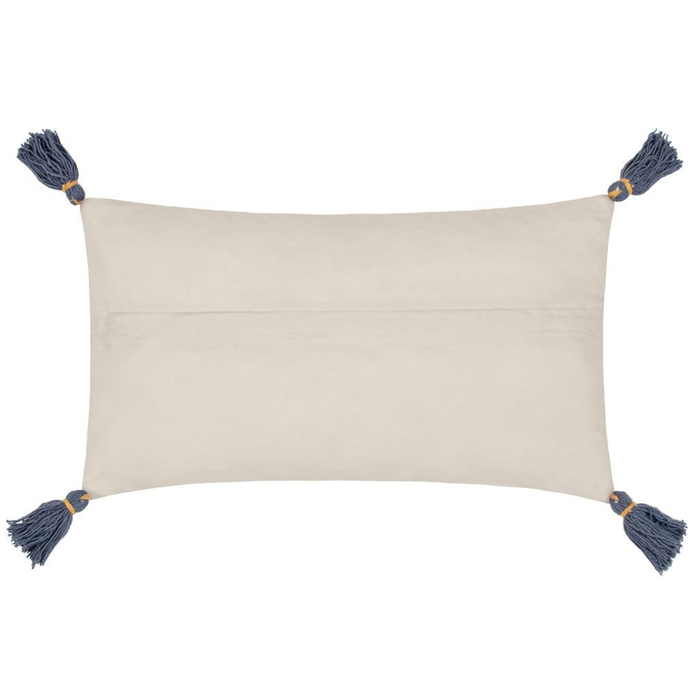 Wylder Posies Floral Tasselled Cushion Cover in Blue/Pink
