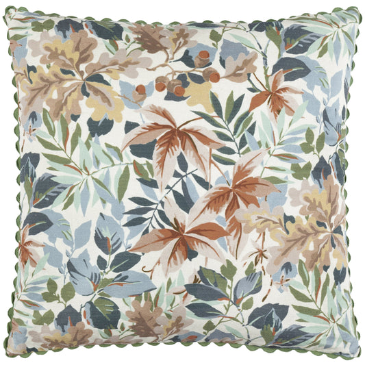 Floral Multi Cushions - Robins Wood Printed Cushion Cover Forest/Rust Sanderson