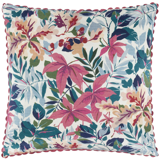 Floral Multi Cushions - Robins Wood Printed Cushion Cover Mulberry/Blue Sanderson