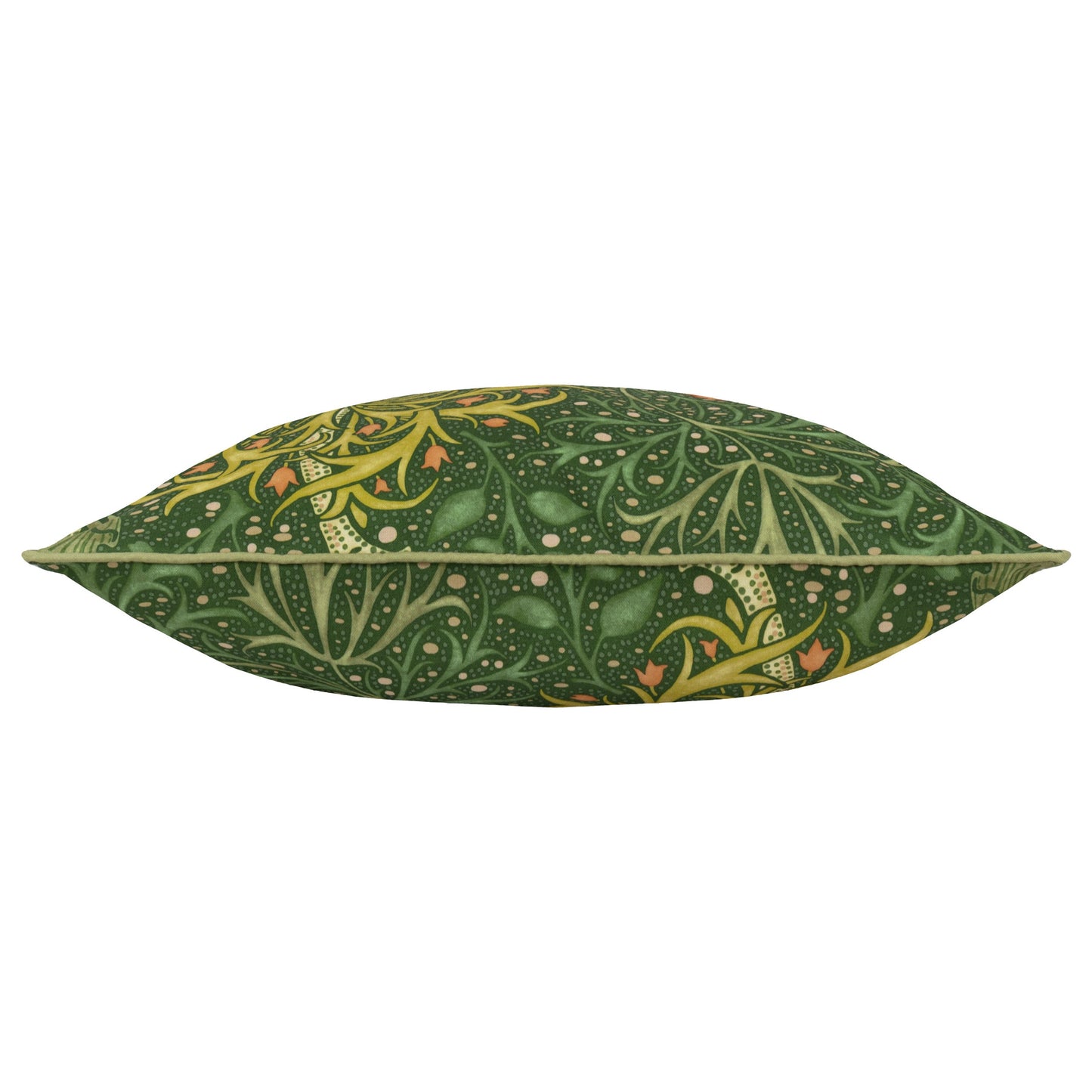 Floral Green Cushions - Seaweed Printed Outdoor  Polyester Filled Cushion Forest Green Morris & Co