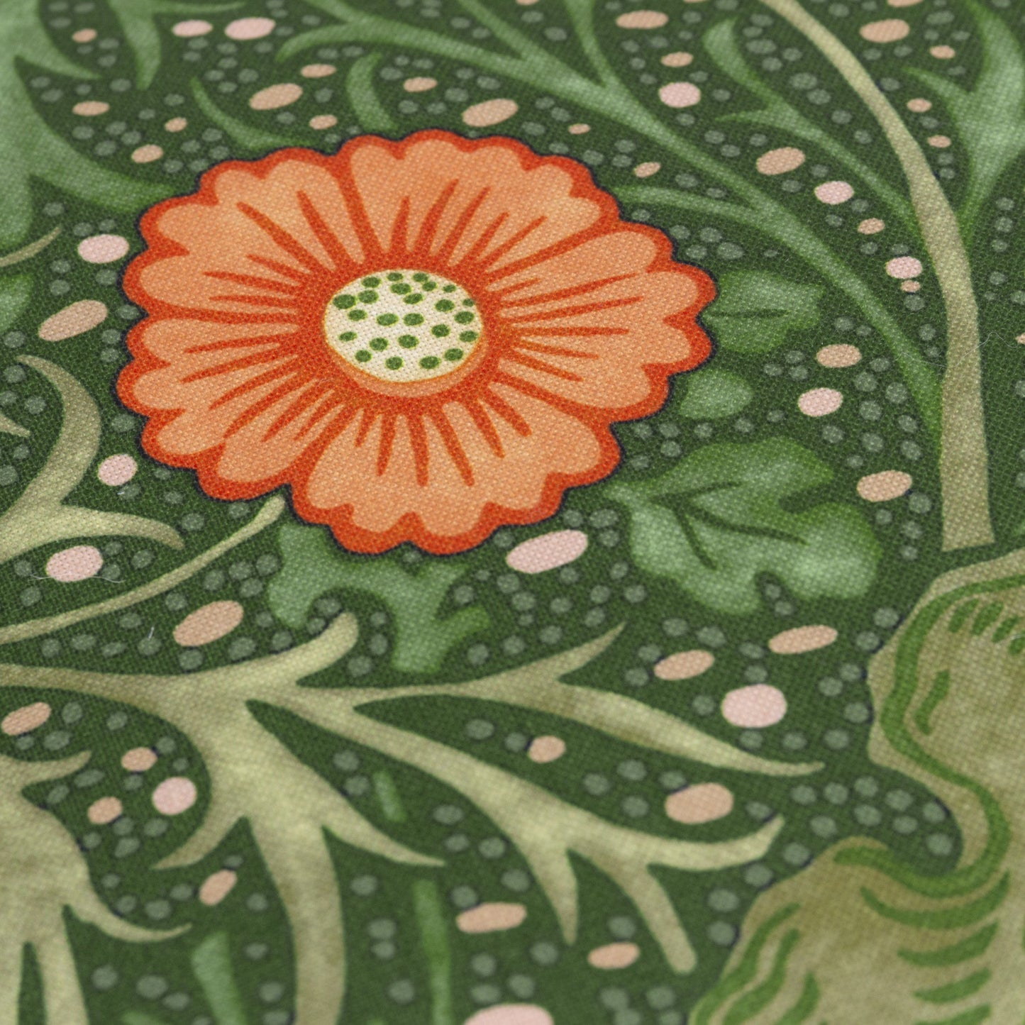 Floral Green Cushions - Seaweed Printed Outdoor  Polyester Filled Cushion Forest Green Morris & Co