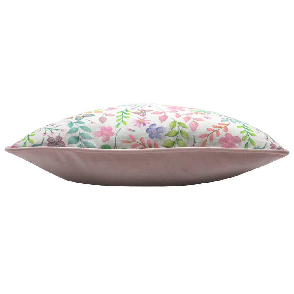 Prestigious Textiles Secret Garden Floral Cushion Cover in Candyfloss