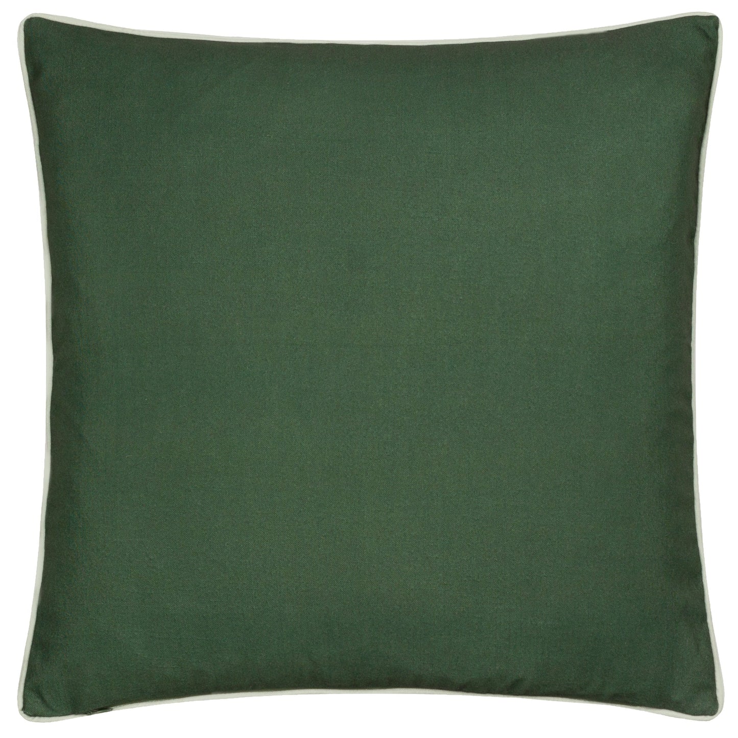 Floral Green Cushions - Strawberry Thief Piped Outdoor Polyester Filled Cushion Forest Green Morris & Co