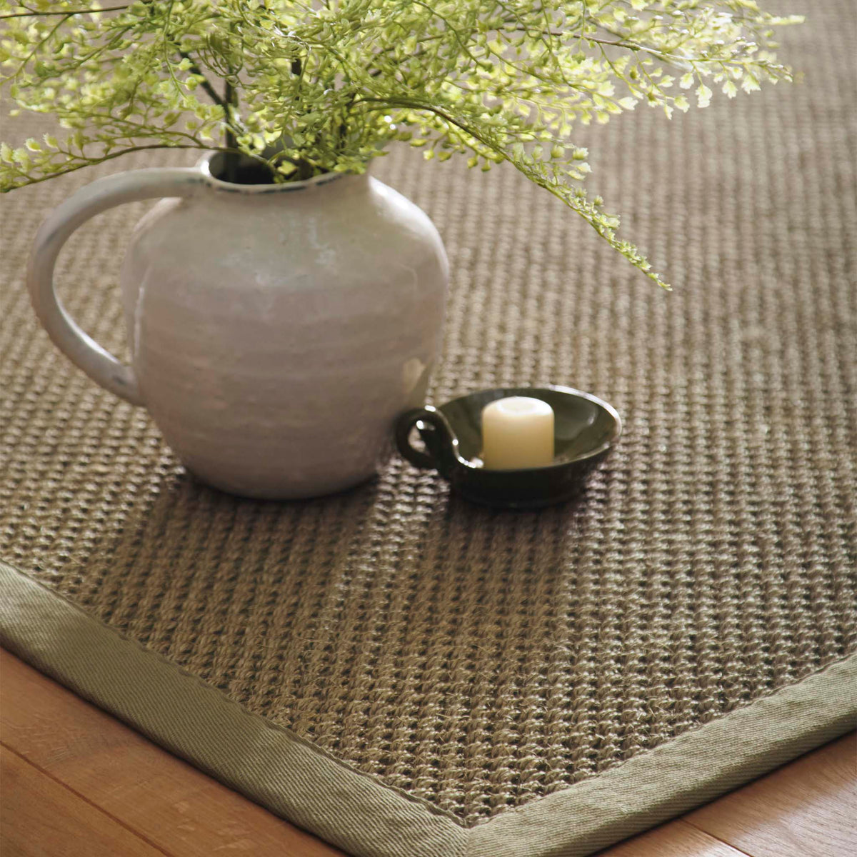 Origins Sisal Sage Green with Sage Green Border